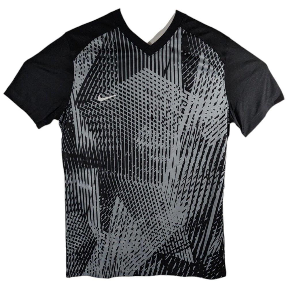Mens Breathable Workout Shirt Nike Black Athletic Sports Tee Large (Slim Fit)